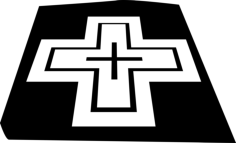 Lalibela Cross Church Of Saint George Ethiopia Tracing Svg Vector, Free Vectors File